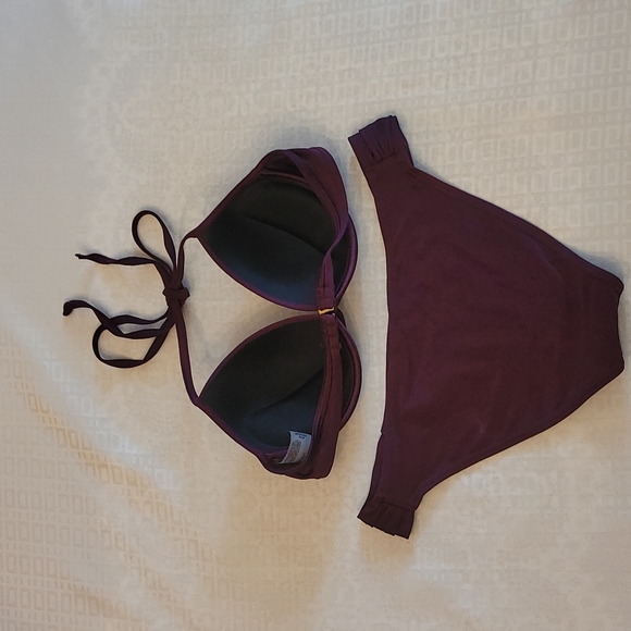Simons Purple Metallic Effect Bikini Size S - Picture 2 of 2